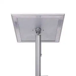 Lectern with A3 A4 frame, adjustable with sharp corners and square base, bracket detail 2