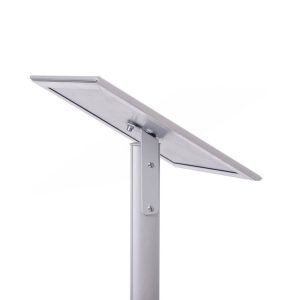 Leggio con cornice A3 A4 orientabile con angoli vivi e base quadrata dettaglio staffa