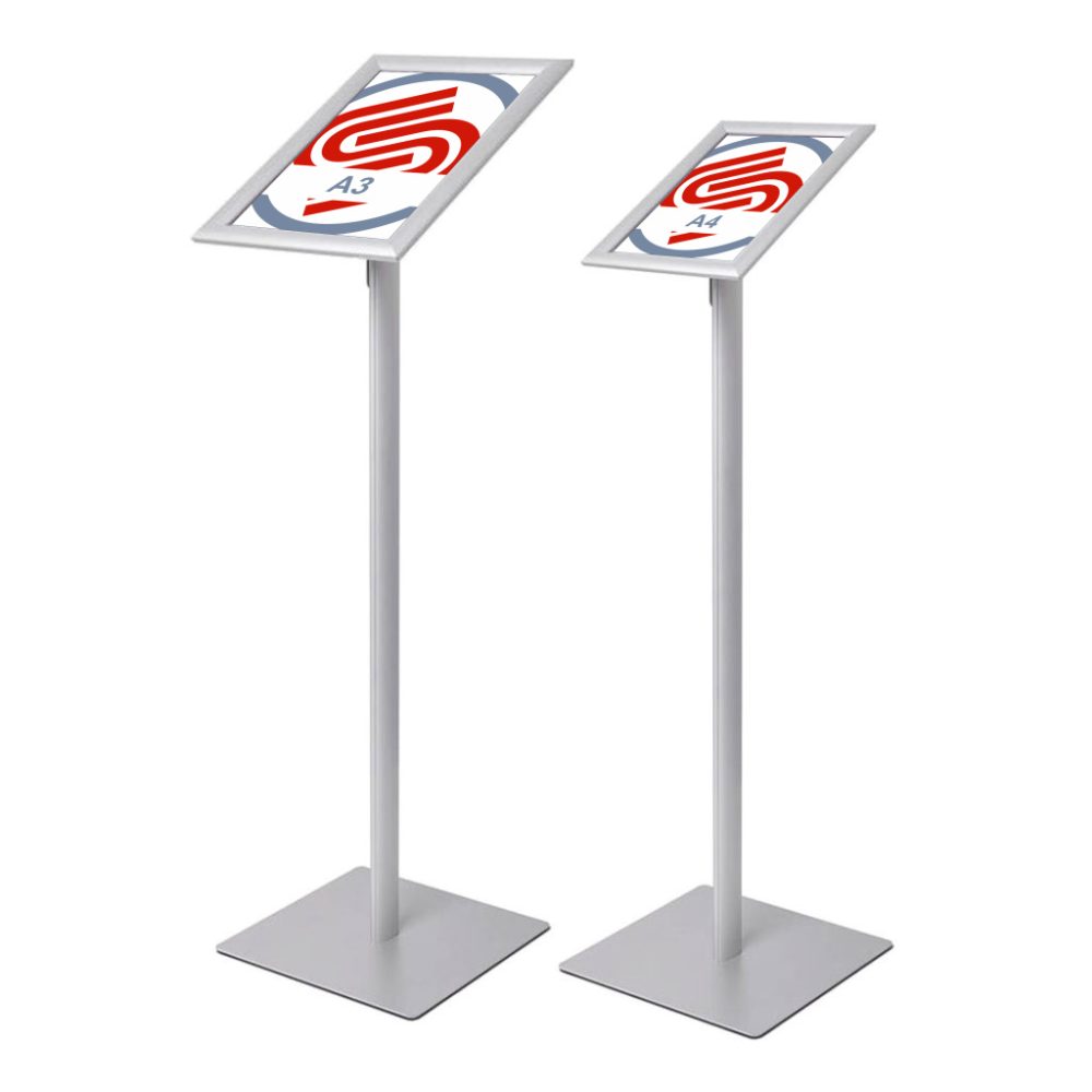 Leggio con cornice A3 e A4 orientabile con angoli vivi e base quadrata STR CRLG21 22