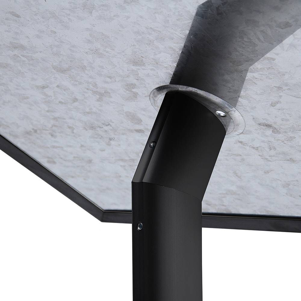 Leggio nero con cornice A3 A4 orientabile con angoli vivi e base quadrata dettaglio 3