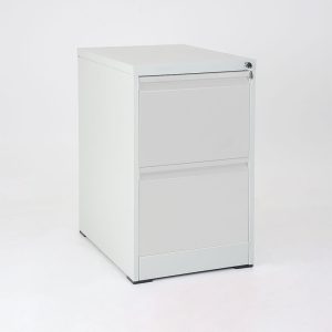 Classeur gris avec 2 tiroirs verrouillables