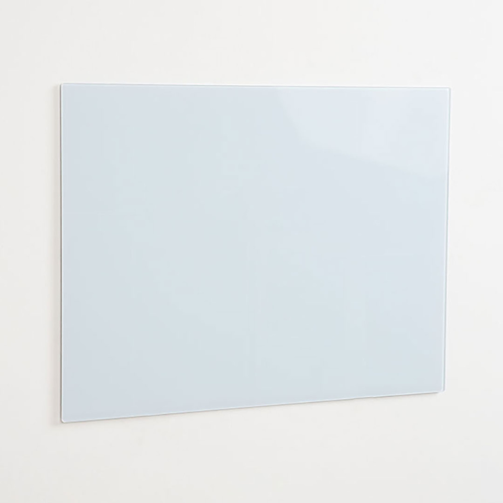 Lavagna magnetica bianca in vetro temperato scrivibile e cancellabile 120x90 cm