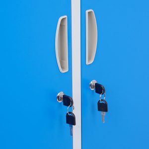 Vestiaire mètallique 2 portes avec serrure et accessoires internes_détail des clés