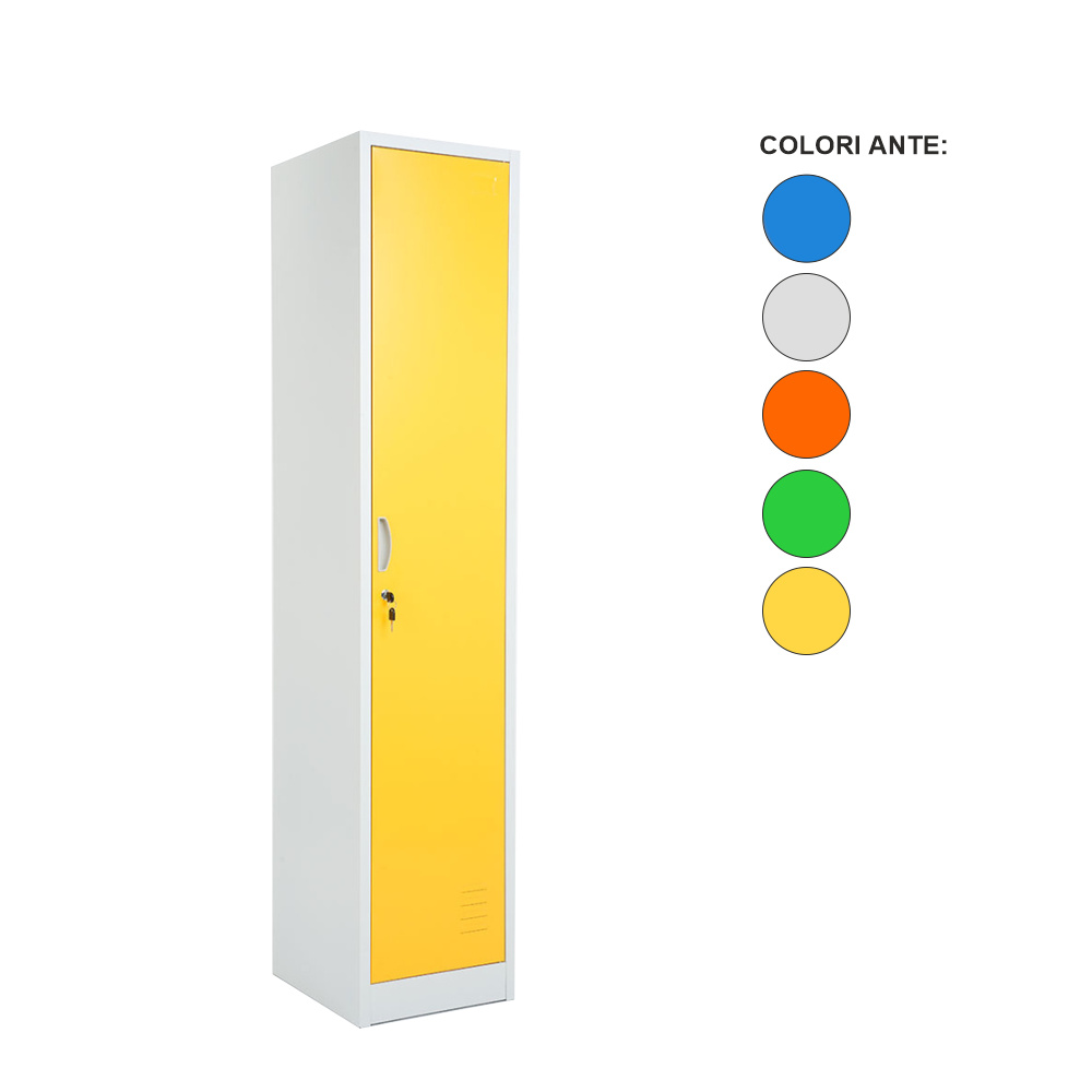 Vestiaire mètallique porte-détail de la porte ouverte-détail de la serrure à clé