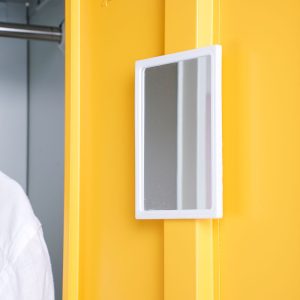 Vestiaire mètallique porte-détail de la porte ouverte-détail de miroir intégré amovible