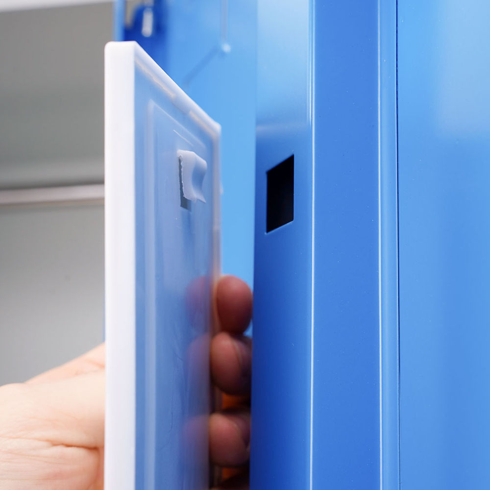 Vestiaire mètallique porte-détail de la porte ouverte-détail de miroir intégré amovible