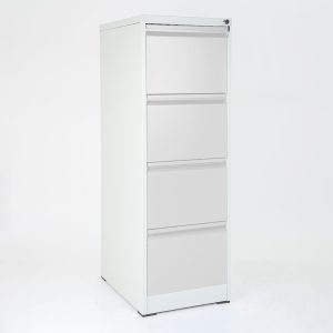 Cassettiera classificatore grigio con 4 cassetti con serratura