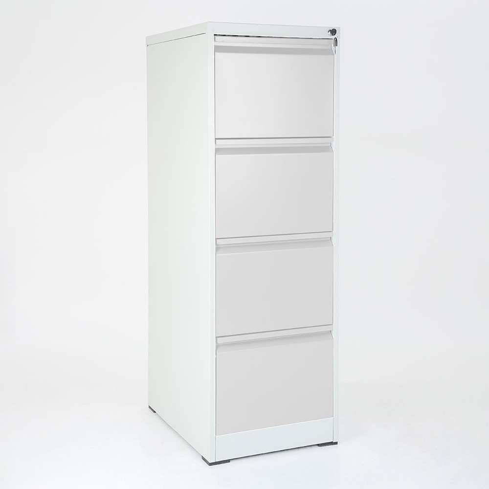 Cassettiera classificatore grigio con 4 cassetti con serratura