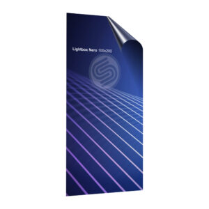 Espositore Lightbox Nero Autoportante con tessuto retroilluminato - immagine 7