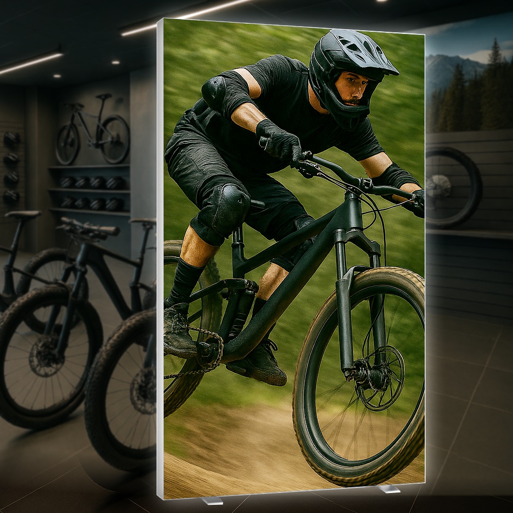 Parete Lightbox Autoportante Bifacciale luminosa