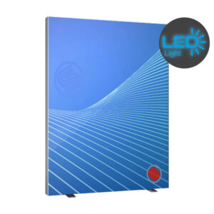 Parete Lightbox Autoportante Bifacciale con tessuto retroilluminato a LED