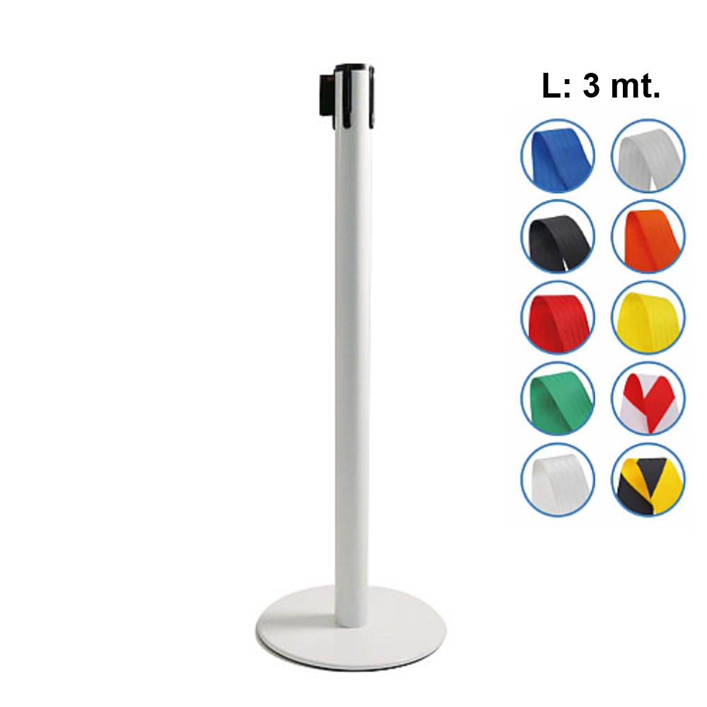 Colonnina segnapercorso BIANCA con nastro di 3 metri