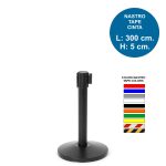 Poteau de balisage noir basse H58