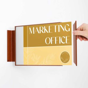 Targa a bandiera Linea Piatta effetto legno - immagine 2