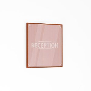 Plaque murale ligne plate effet bois