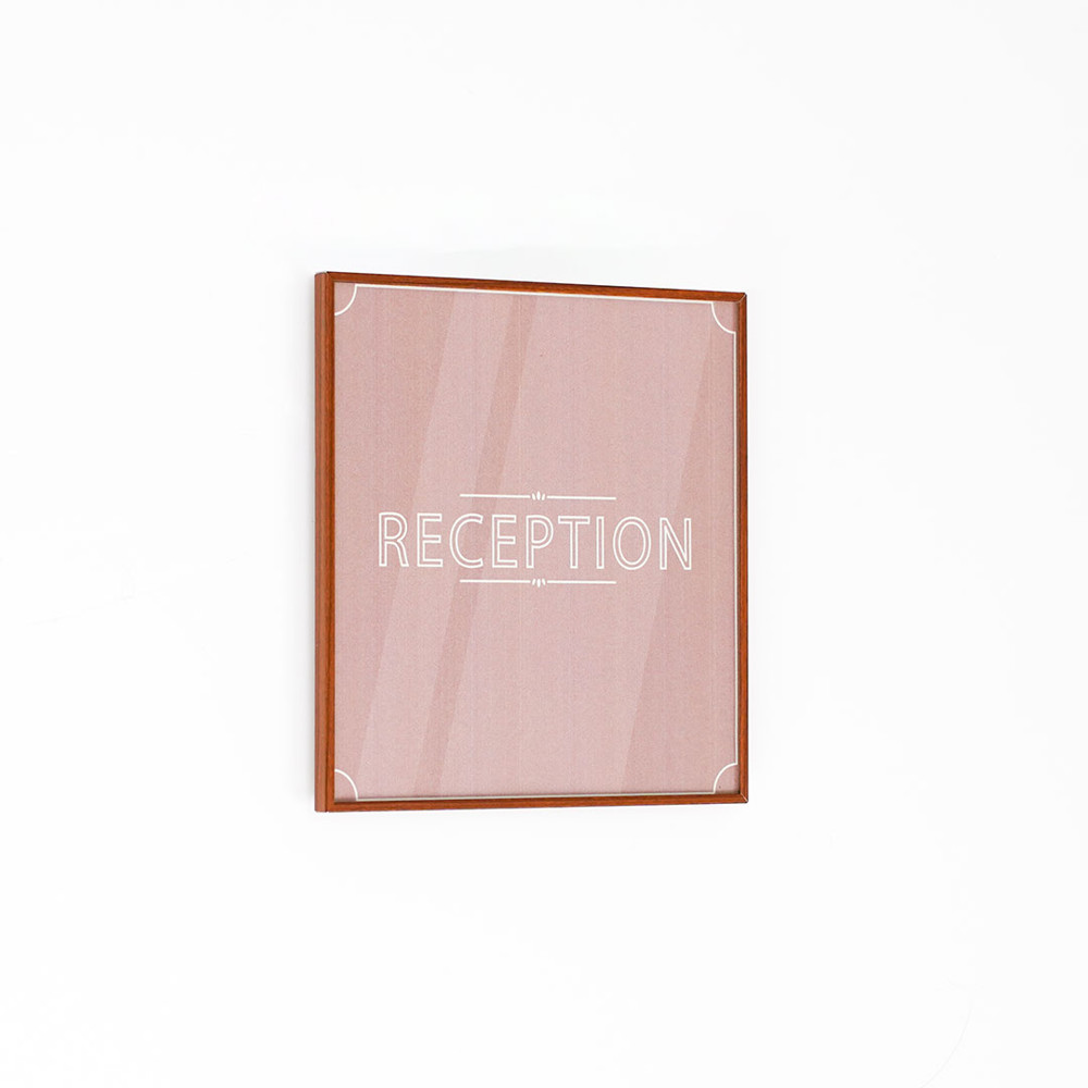 Plaque murale ligne plate effet bois