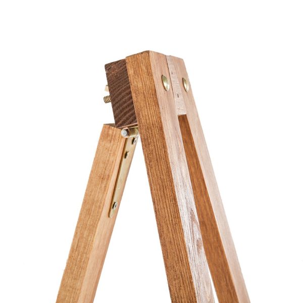 Cavalletto in legno porta cornici con maniglia dettaglio