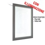 Bacheca certificata con illuminazione led per esterni porta poster 70×100 e 100×140 1