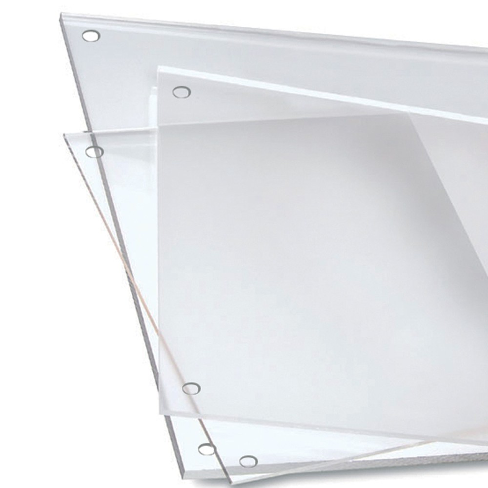 Targhe in plexiglass trasparente con fori per distanziali disponibile in vari formati 2